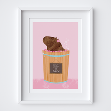 Load image into Gallery viewer, Happy Capybara Pink Art Print