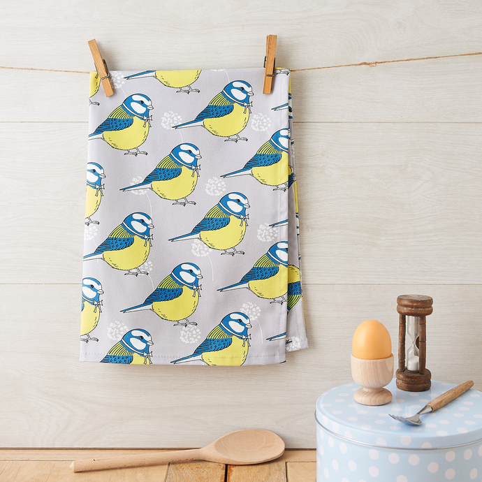 Little Blue Tit Tea Towel