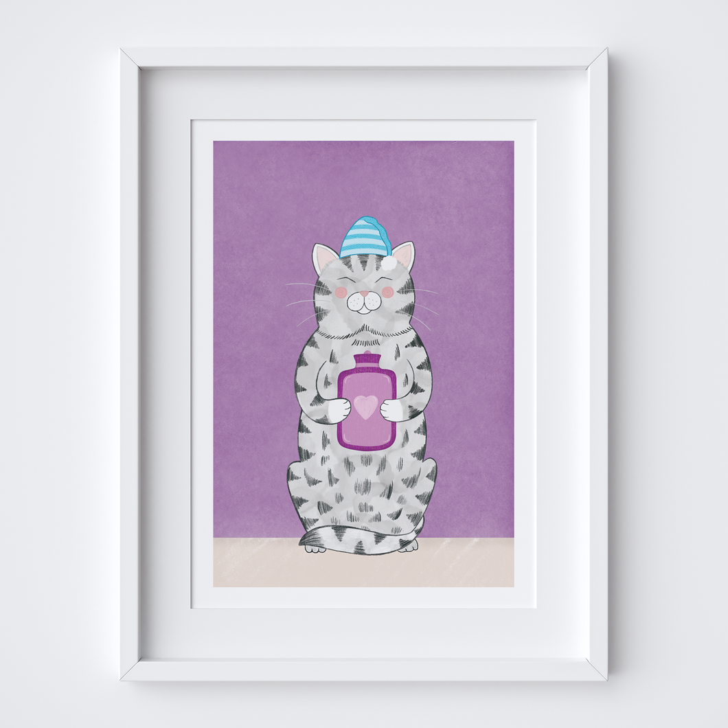 Cosy Kitty Art Print