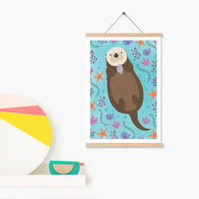 Load image into Gallery viewer, Floating Otter Art Print