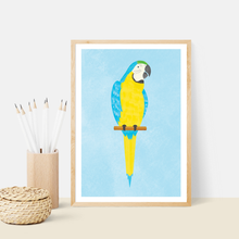 Load image into Gallery viewer, Laughing Macaw Art Print