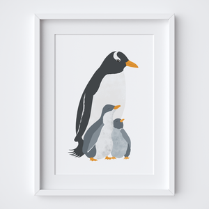 Penguin Mama Art Print