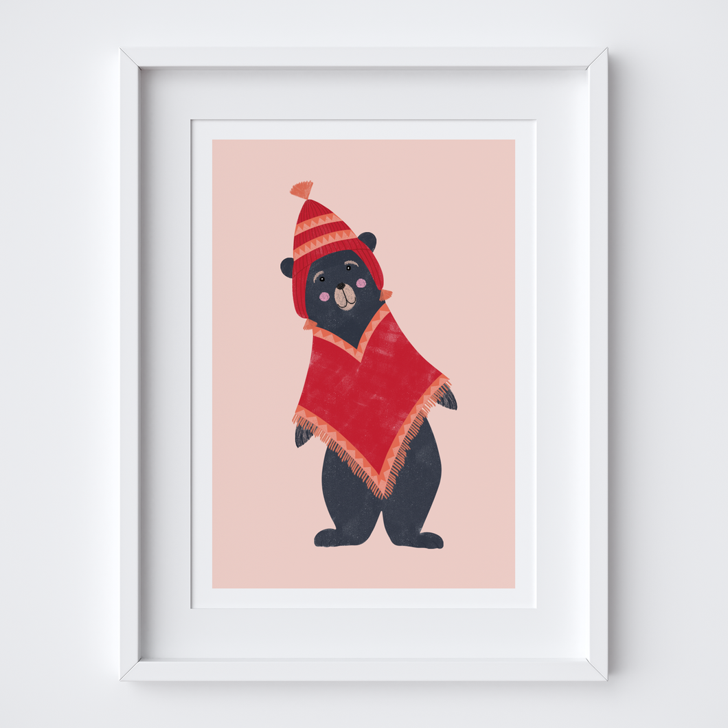 Peruvian Bear Boy Art Print