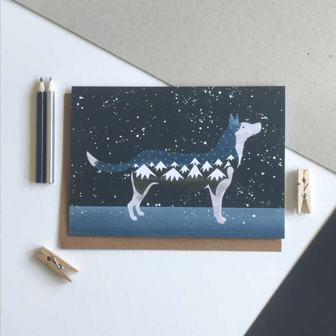 Snow Dog Card